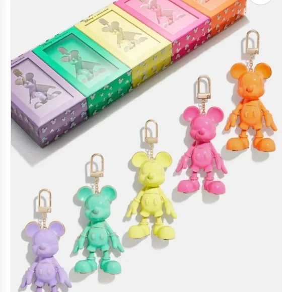 NIB Disney Baublebar Mickey Mouse Enamel Keychain Bag Charm Keyring Green RARE - Picture 3 of 3